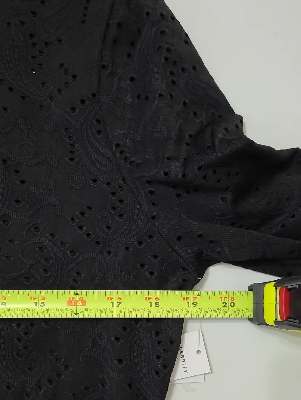 NWT Celebrity Pink Swim Black Eyelet Lettuce Edge Rashguard Coverup size XXL/19